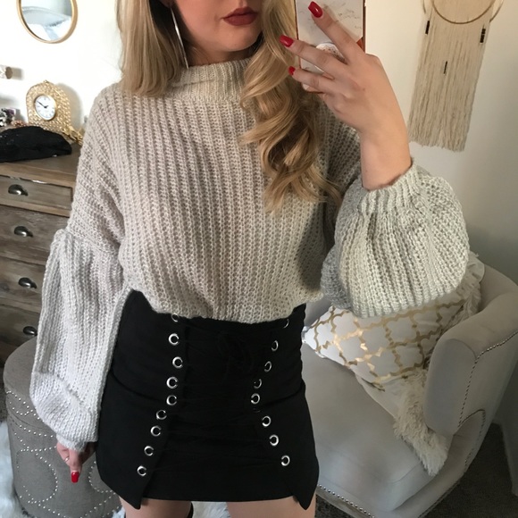Dresses & Skirts - LAST1•Black Lace Up Skirt